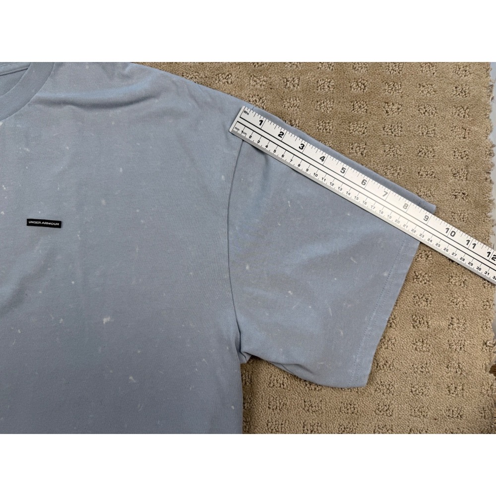 Men's Under Armour 2XL Loose T-Shirt with bleach splatter design #1105 - Picture 4 of 16